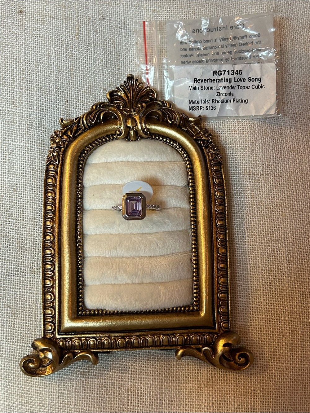 Bomb Party | Rhodium | Reverberating Love Song | Lavender Topaz | Size 7